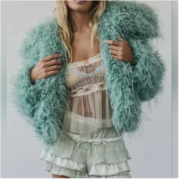 Free People Moonlight Oversized Faux Fur Super Extra Soft Jacket size S